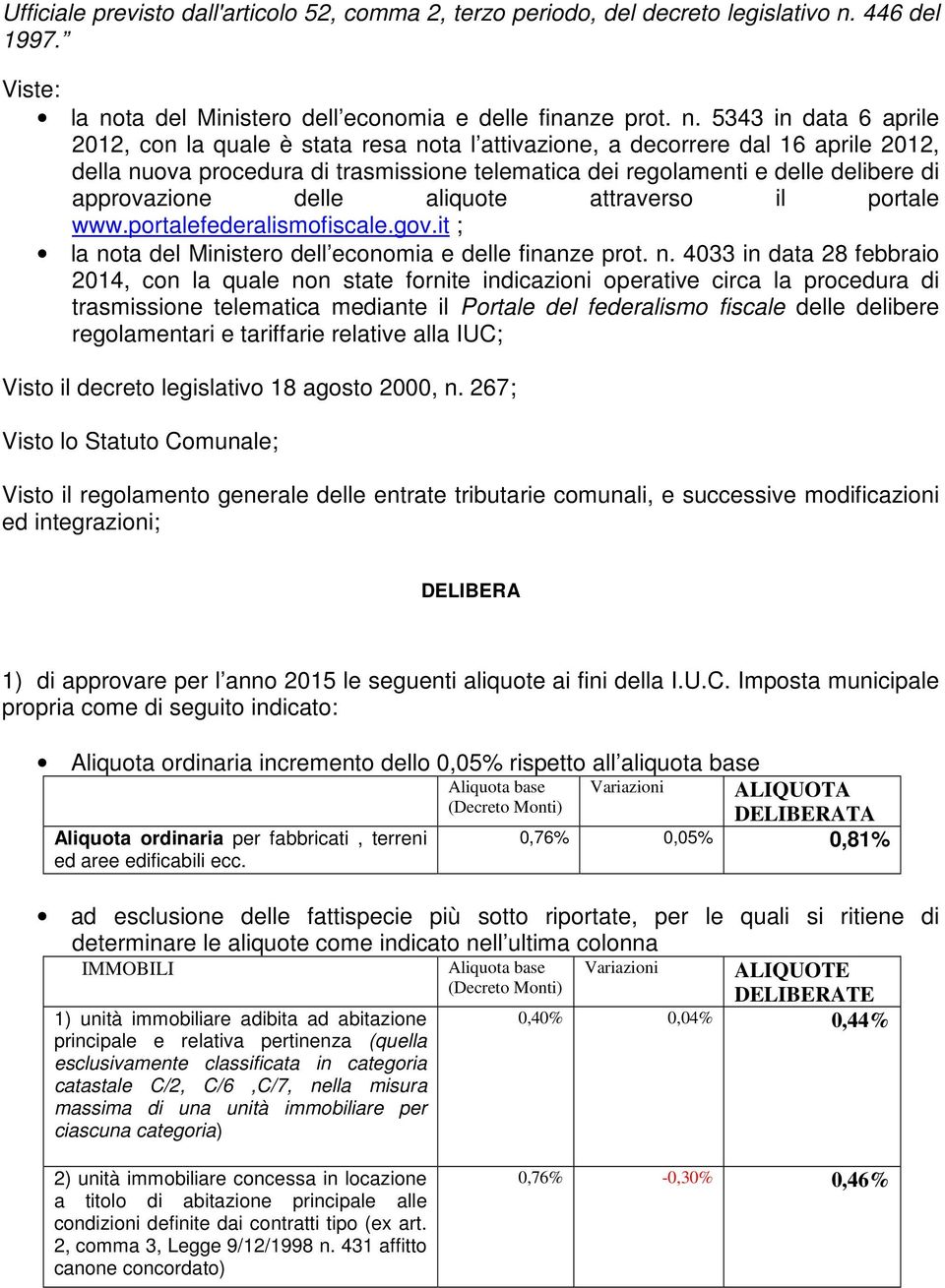 ta del Ministero dell economia e delle finanze prot. n.