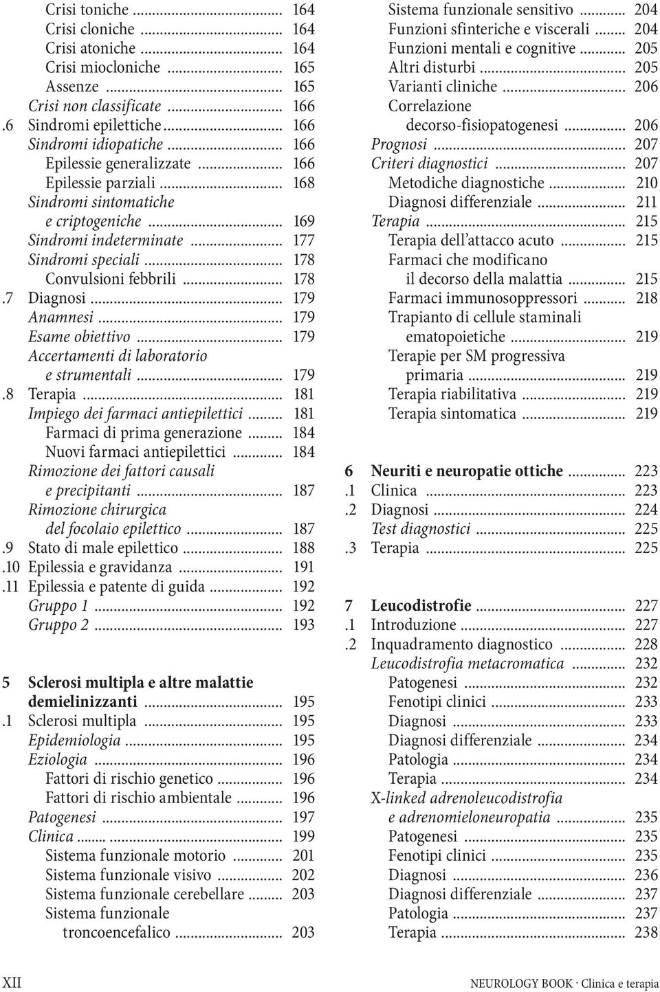 .. 179 Anamnesi... 179 Esame obiettivo... 179 Accertamenti di laboratorio e strumentali... 179.8 Terapia... 181 Impiego dei farmaci antiepilettici... 181 Farmaci di prima generazione.