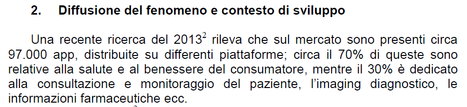 Presidenza del Consiglio dei Ministri Mobile-health e