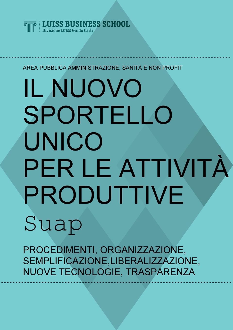 PRODUTTIVE Suap PROCEDIMENTI, ORGANIZZAZIONE, SEMPLIFICAZIONE,LIBERALIZZAZIONE, NUOVE TECNOLOGIE, TRASPARENZA  - - - - - - - - - -