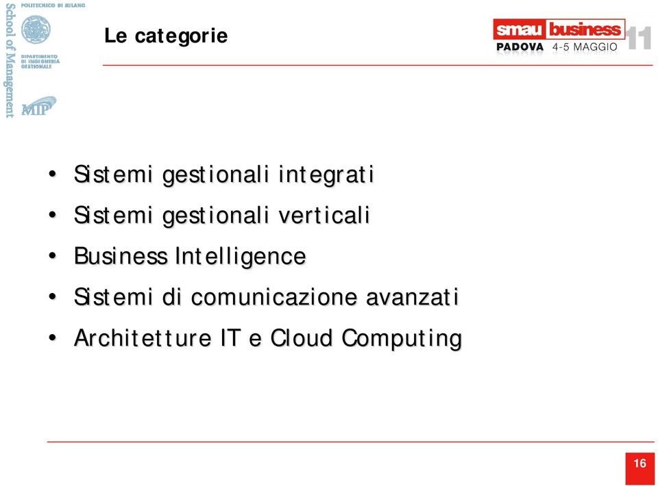 Business Intelligence Sistemi di