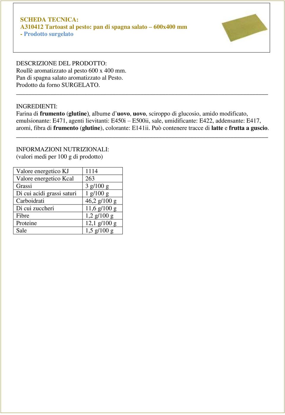 aromi, fibra di frumento (glutine), colorante: E141ii.