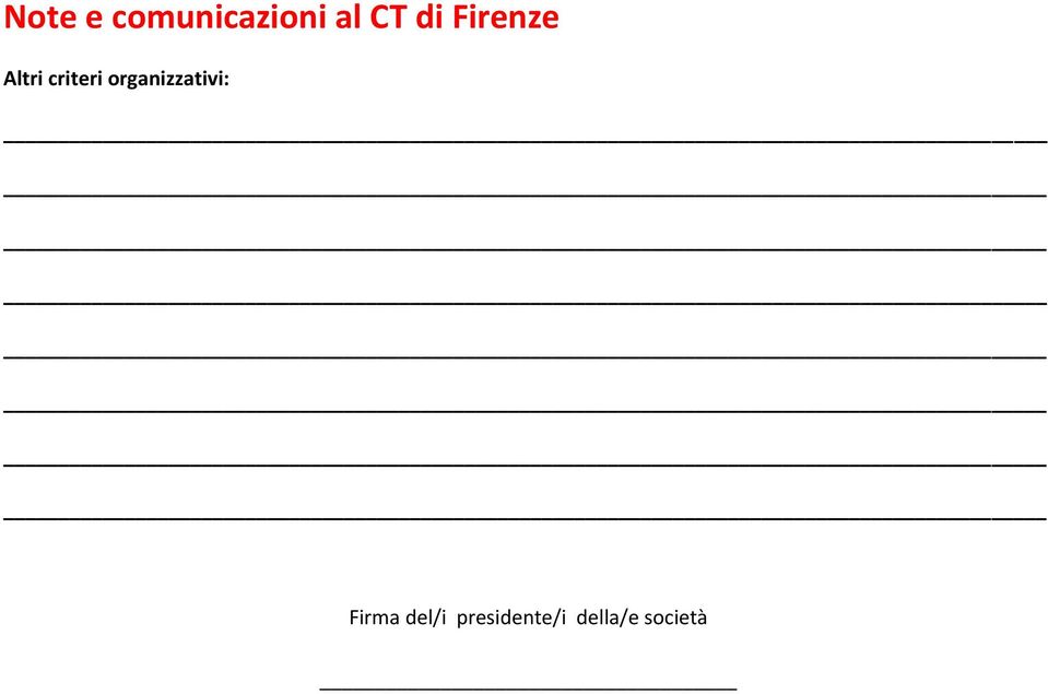 organizzativi: Firma del/i