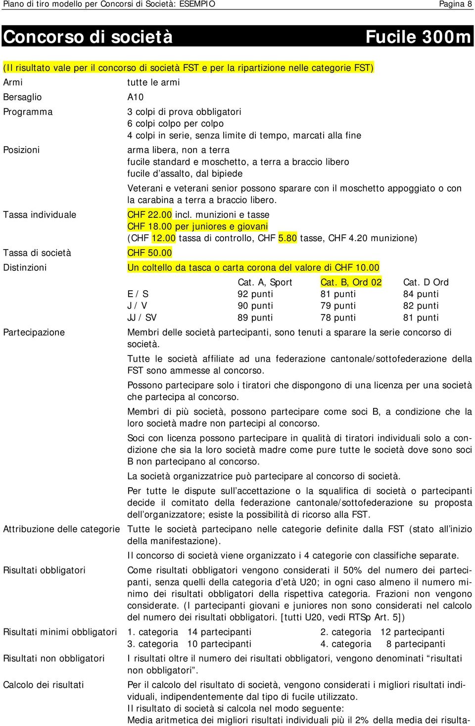 braccio libero fucile d assalto, dal bipiede Veterani e veterani senior possono sparare con il moschetto appoggiato o con la carabina a terra a braccio libero. Tassa individuale CHF 22.00 incl.