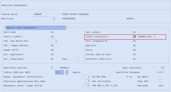 <Codici statistici> con il codice convenzionale "LI".