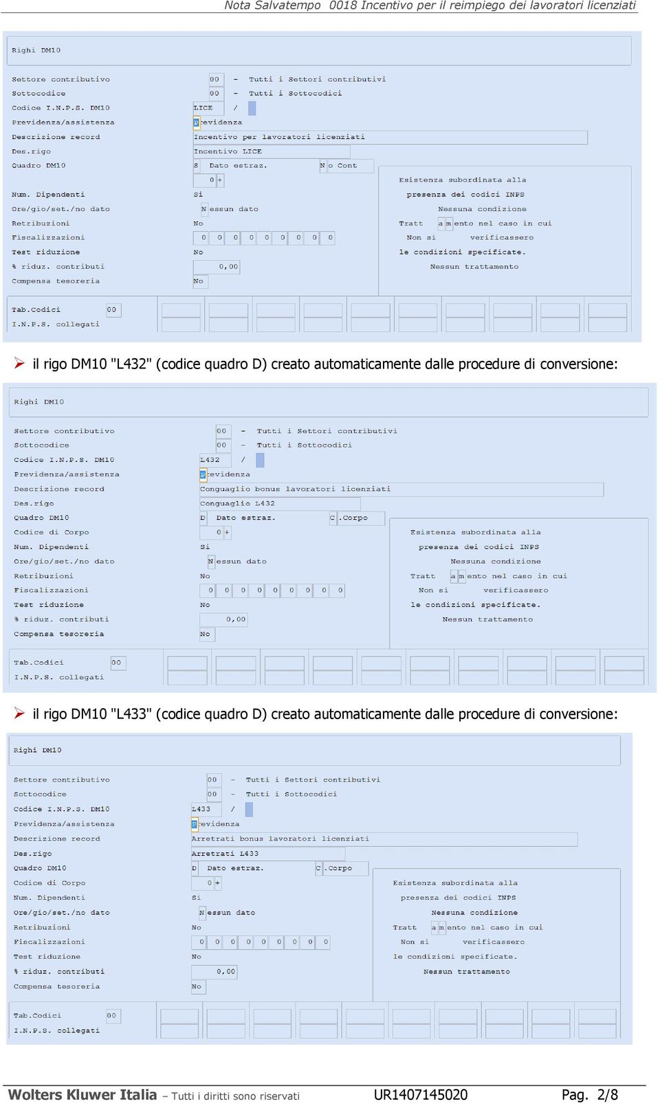 quadro D) creato automaticamente dalle procedure di conversione: