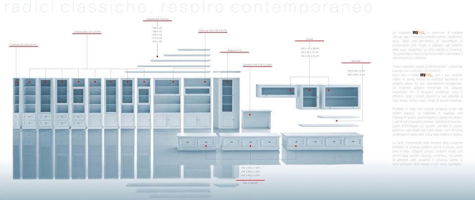 assemblare le composizioni che meglio si adattano agli ambienti della casa, basandosi su criteri estetici e funzionali.