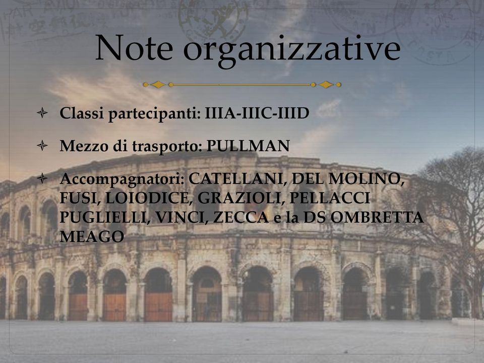 Accompagnatori: CATELLANI, DEL MOLINO, FUSI,