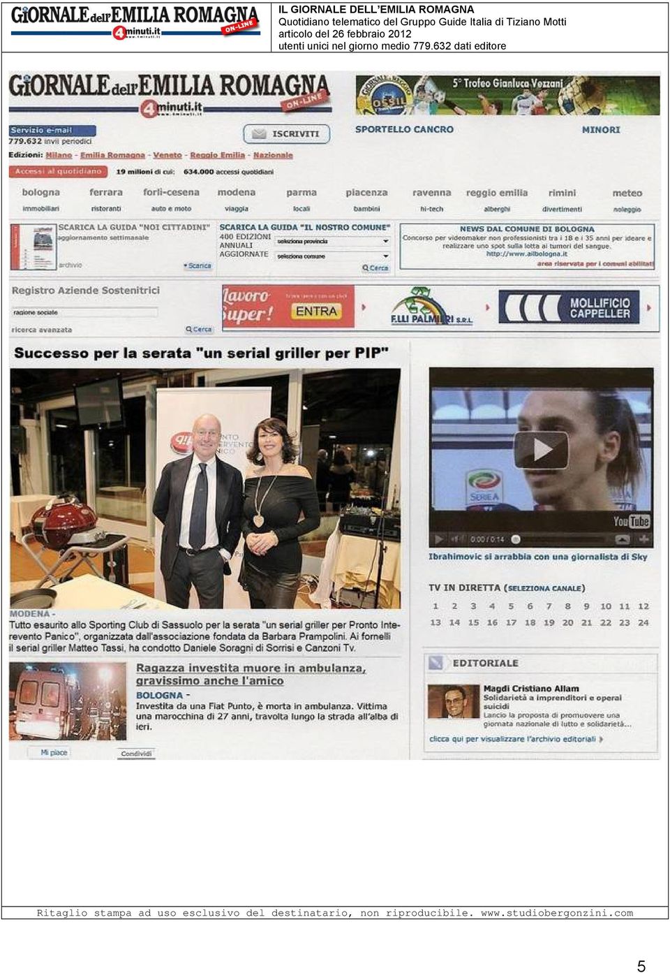 Tiziano Motti articolo del 26 febbraio 2012