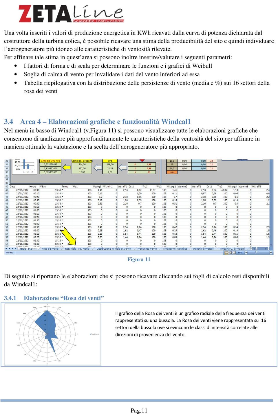 Per affinare tale stima in quest area si possono inoltre inserire/valutare i seguenti parametri: I fattori di forma e di scala per determinare le funzioni e i grafici di Weibull Soglia di calma di