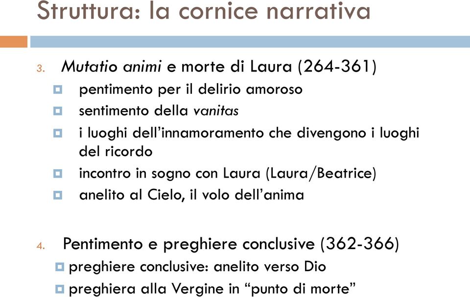 luoghi dell innamoramento che divengono i luoghi del ricordo incontro in sogno con Laura