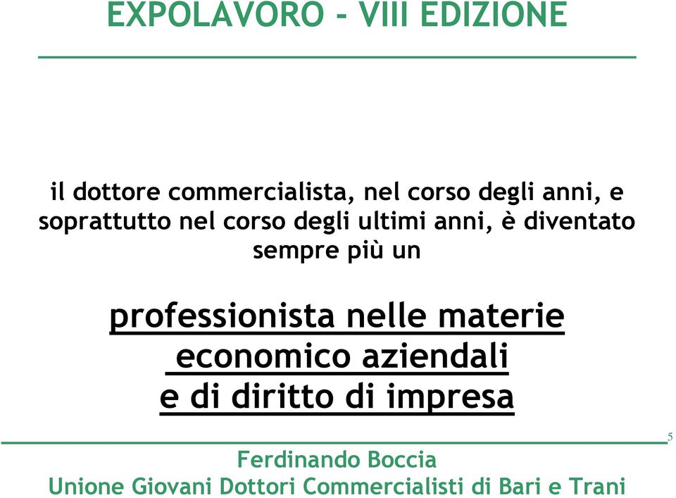 anni, è diventato sempre più un professionista