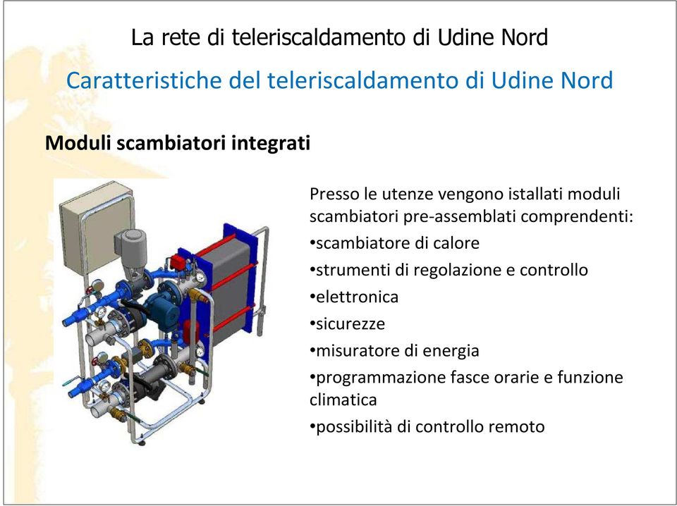 scambiatore di calore strumenti di regolazione e controllo elettronica sicurezze