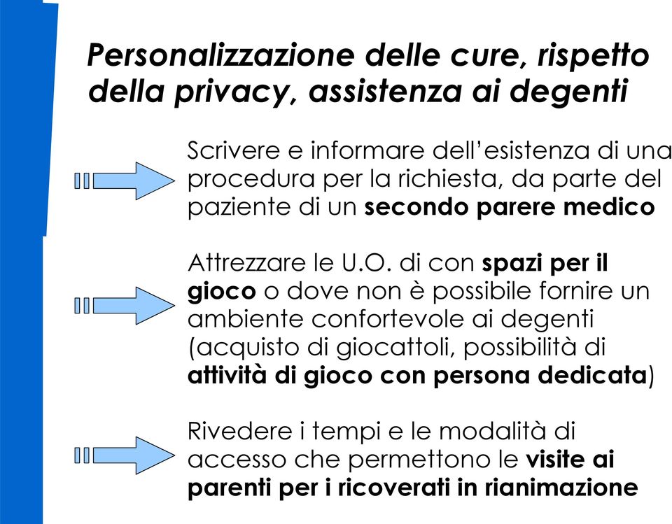 di con spazi per il gioco o dove non è possibile fornire un ambiente confortevole ai degenti (acquisto di giocattoli,