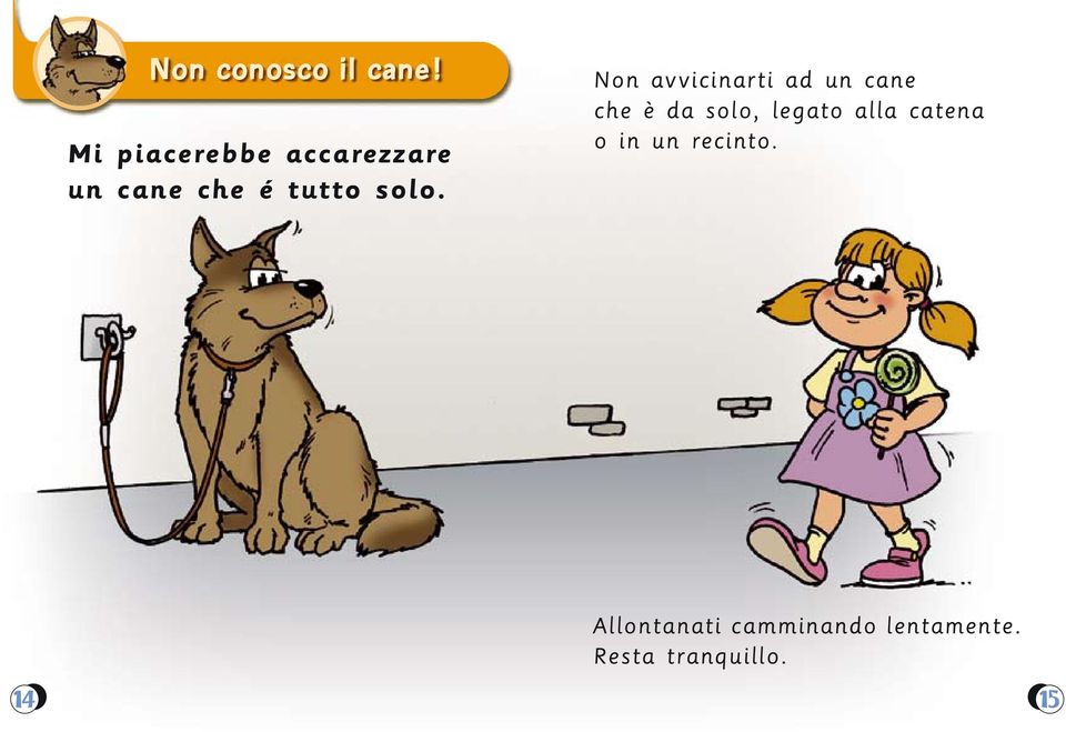 Non avvicinarti ad un cane che è da solo, legato