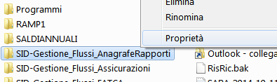 DIRITTI DI SCRITTURA SULLE CARTELLE DI LAVORO DOPO aver installato di SID FLUSSI ANAGRAFE RAPPORTI è FONDAMENTALE verificare che l'utente abbia i diritti di lettura e SCRITTURA nella cartella