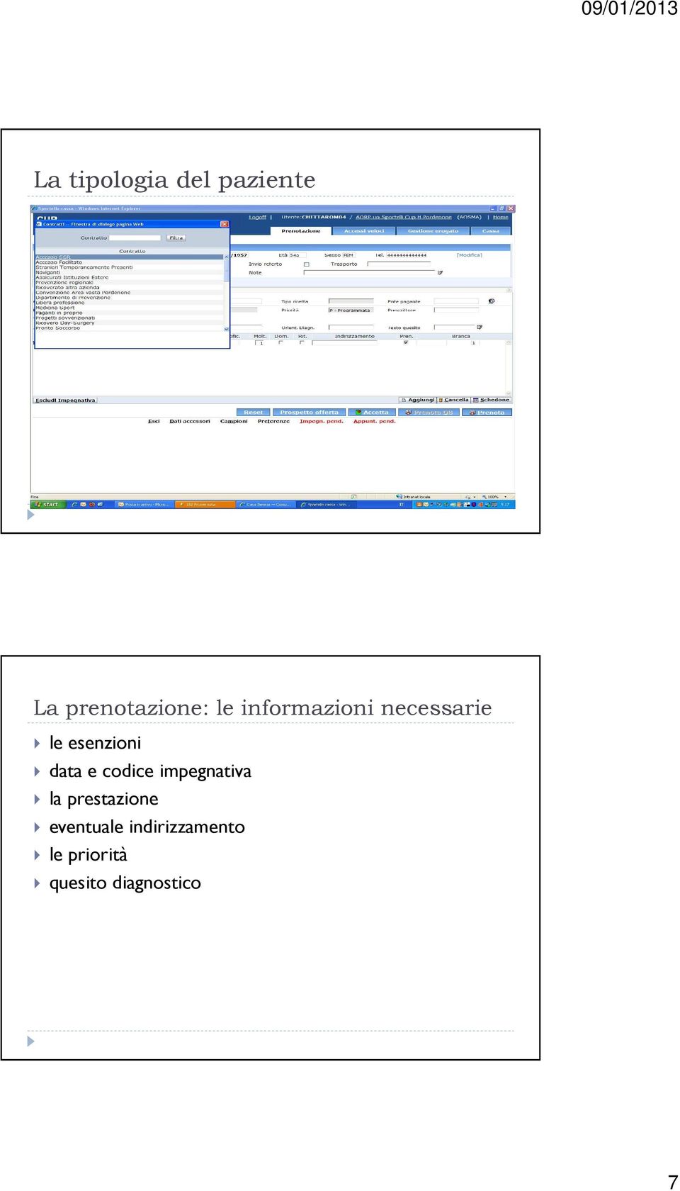 codice impegnativa la prestazione eventuale