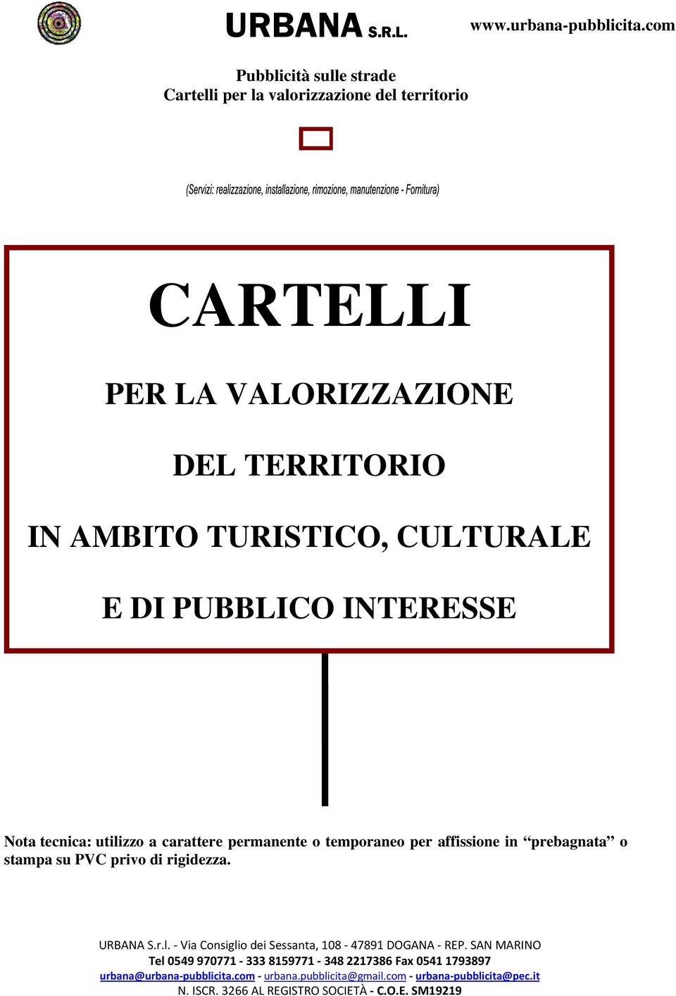 PUBBLICO INTERESSE Nota tecnica: utilizzo a carattere permanente o