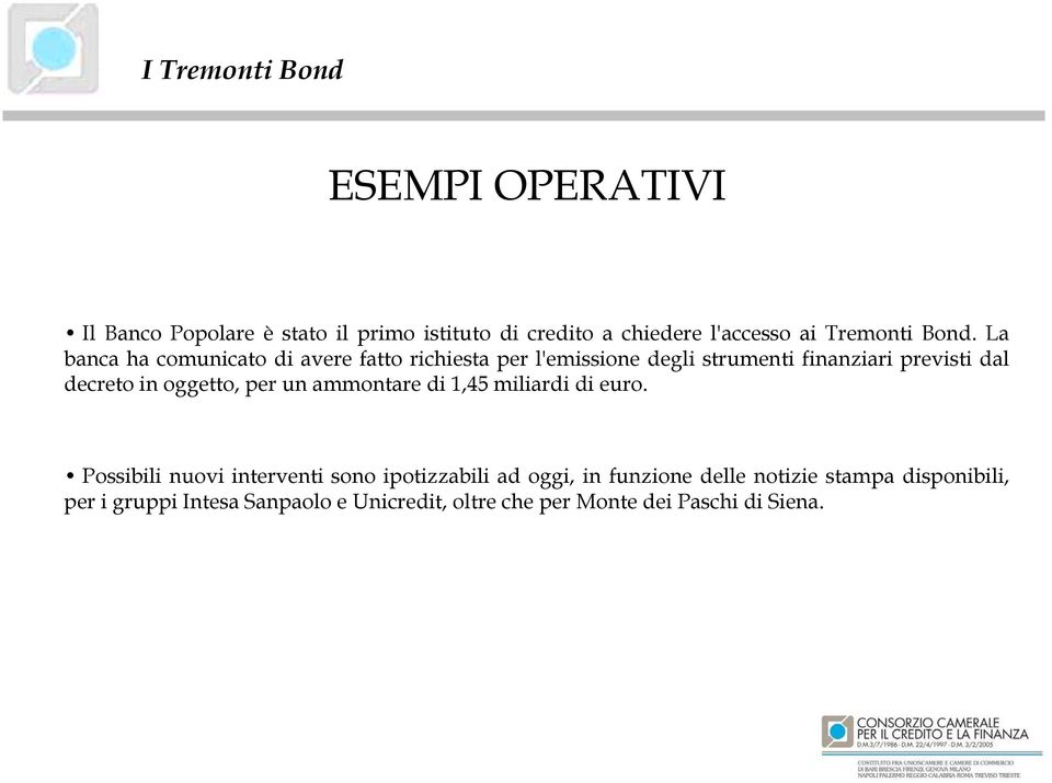 oggetto, per un ammontare di 1,45 miliardi di euro.