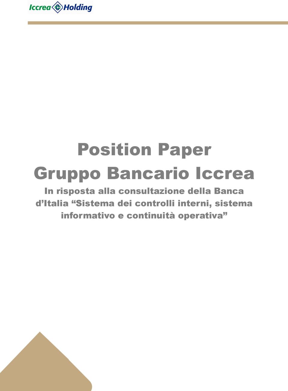 d Italia Sistema dei controlli interni,