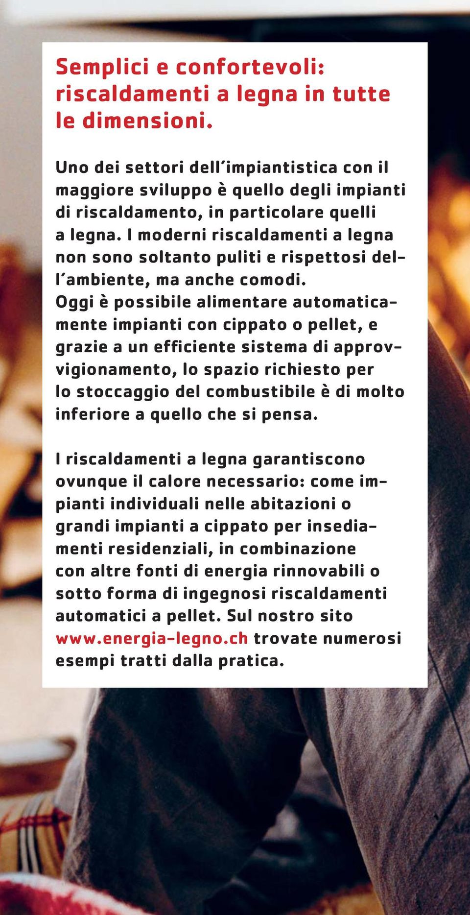 I moderni riscaldamenti a legna non sono soltanto puliti e rispettosi dell ambiente, ma anche comodi.