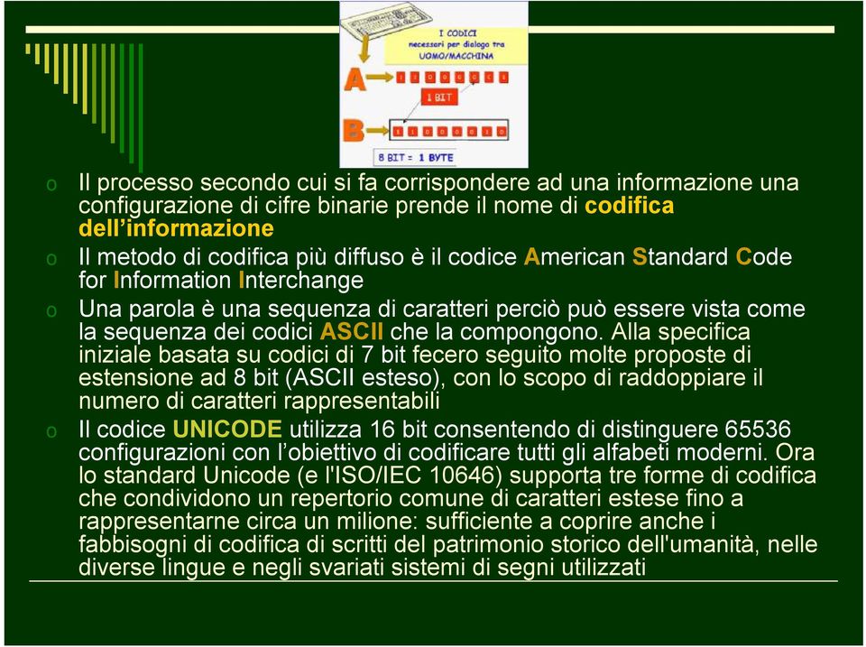 Alla specifica iniziale basata su codici di 7 bit fecero seguito molte proposte di estensione ad 8 bit (ASCII esteso), con lo scopo di raddoppiare il numero di caratteri rappresentabili o Il codice