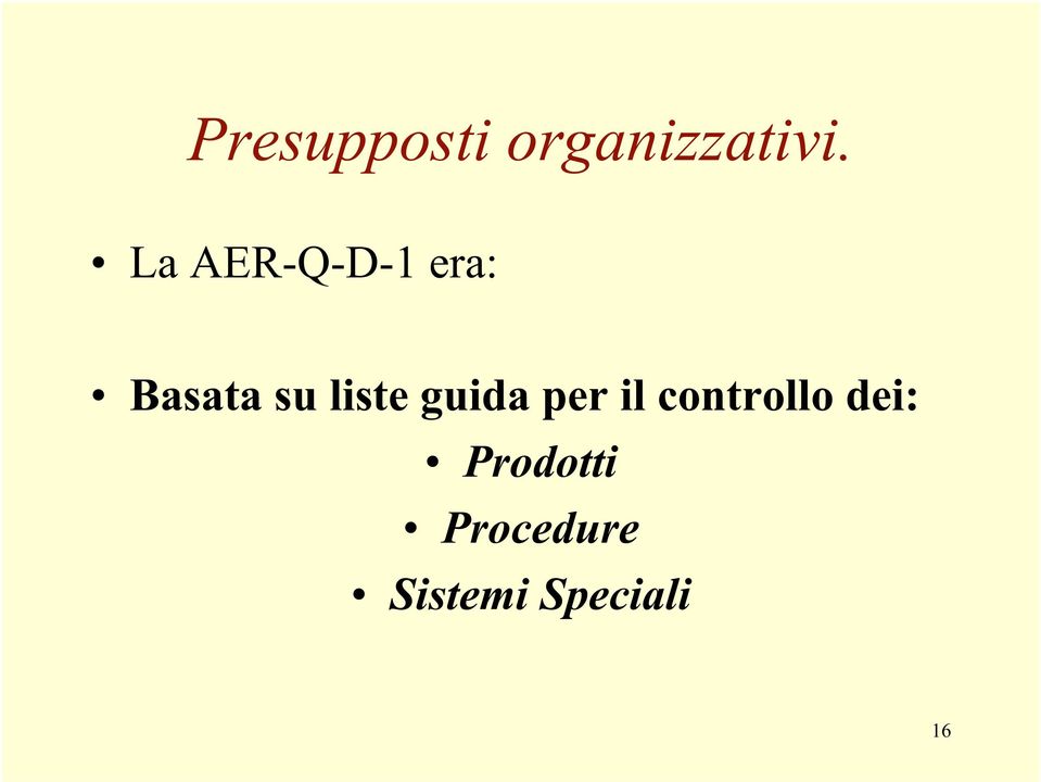 liste guida per il controllo