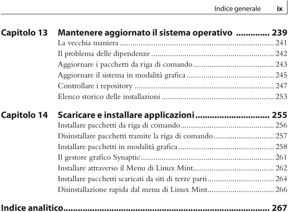 .. 255 Installare pacchetti da riga di comando... 256 Disinstallare pacchetti tramite la riga di comando... 257 Installare pacchetti in modalità grafica.