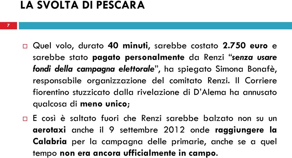 organizzazione del comitato Renzi.