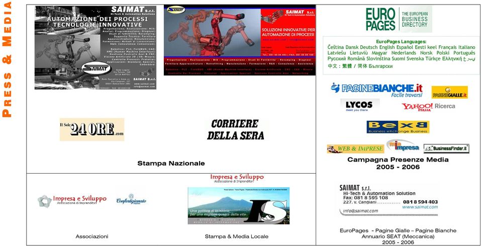 Svenska Türkçe Ελληνική 中 文 : 繁 體 / 简 体 Български Stampa Nazinale Campagna Presenze Media 2005-2006