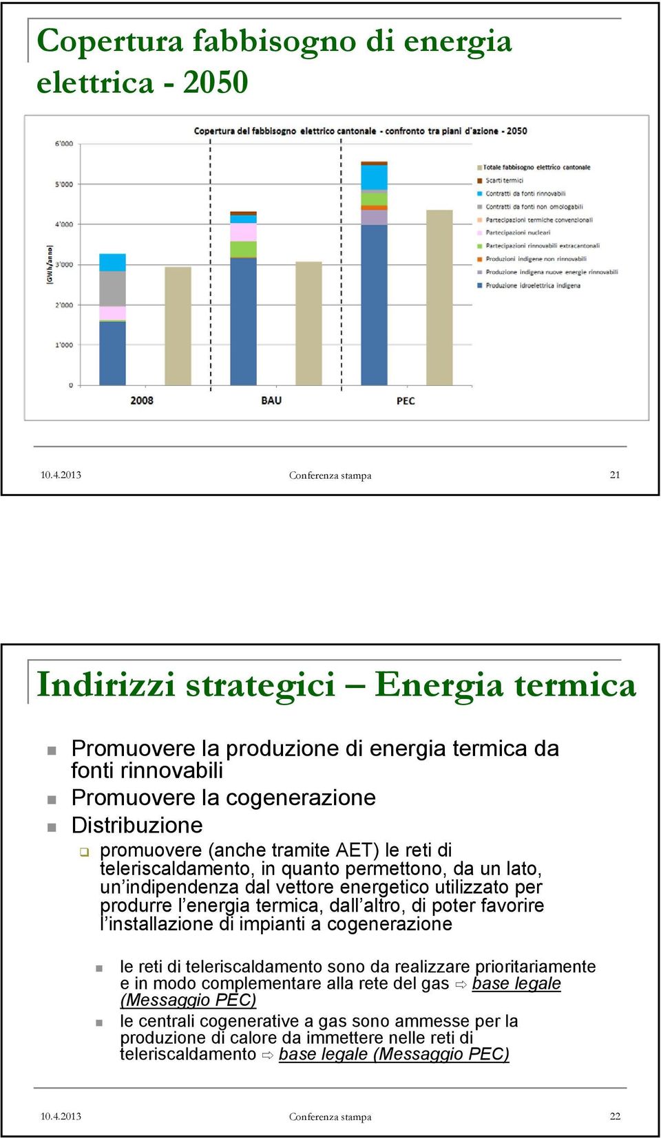 AET) le reti di teleriscaldamento, in quanto permettono, da un lato, un indipendenza dal vettore energetico utilizzato per produrre l energia termica, dall altro, di poter favorire l installazione