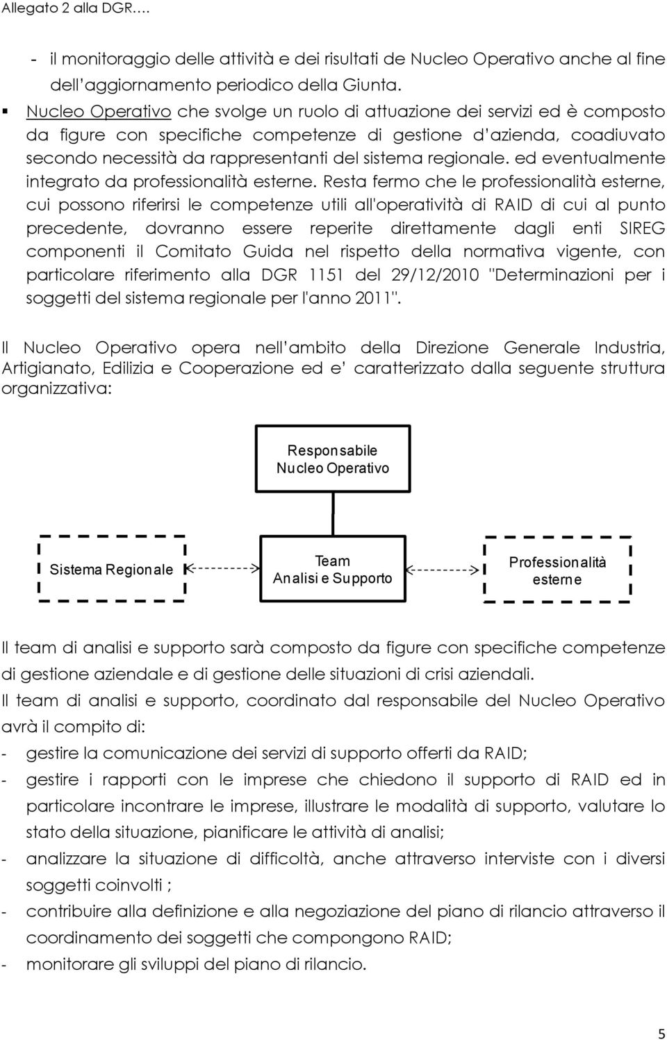 regionale. ed eventualmente integrato da professionalità esterne.