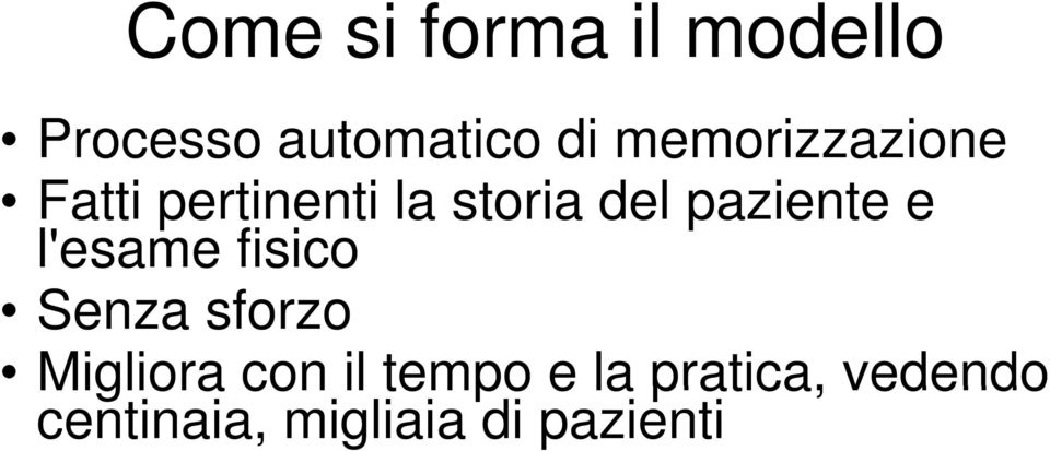 paziente e l'esame fisico Senza sforzo Migliora con