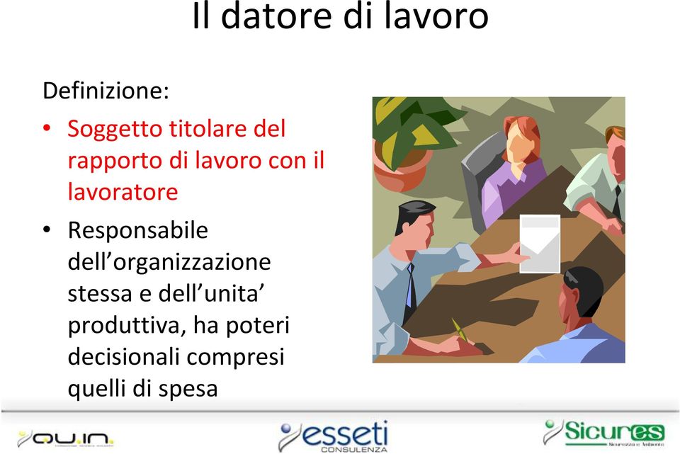 Responsabile dell organizzazione stessa e dell