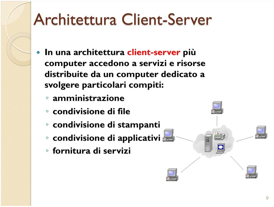 particolari compiti: amministrazione condivisione di file