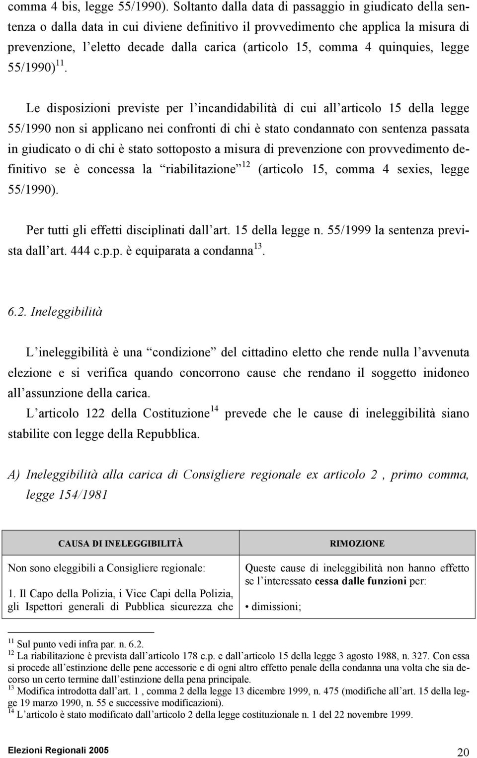 comma 4 quinquies, legge 55/1990) 11.