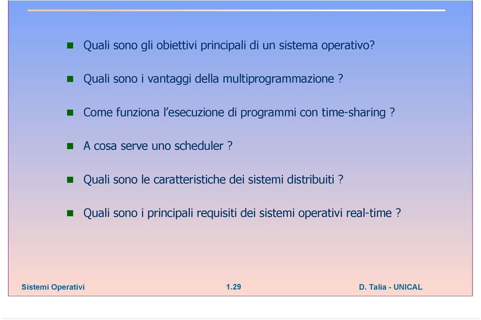 Come funziona l esecuzione di programmi con time-sharing?