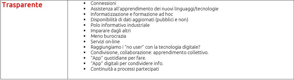 altri Meno burocrazia Servizi on-line Raggiungiamo i no user con la tecnologia digitale?