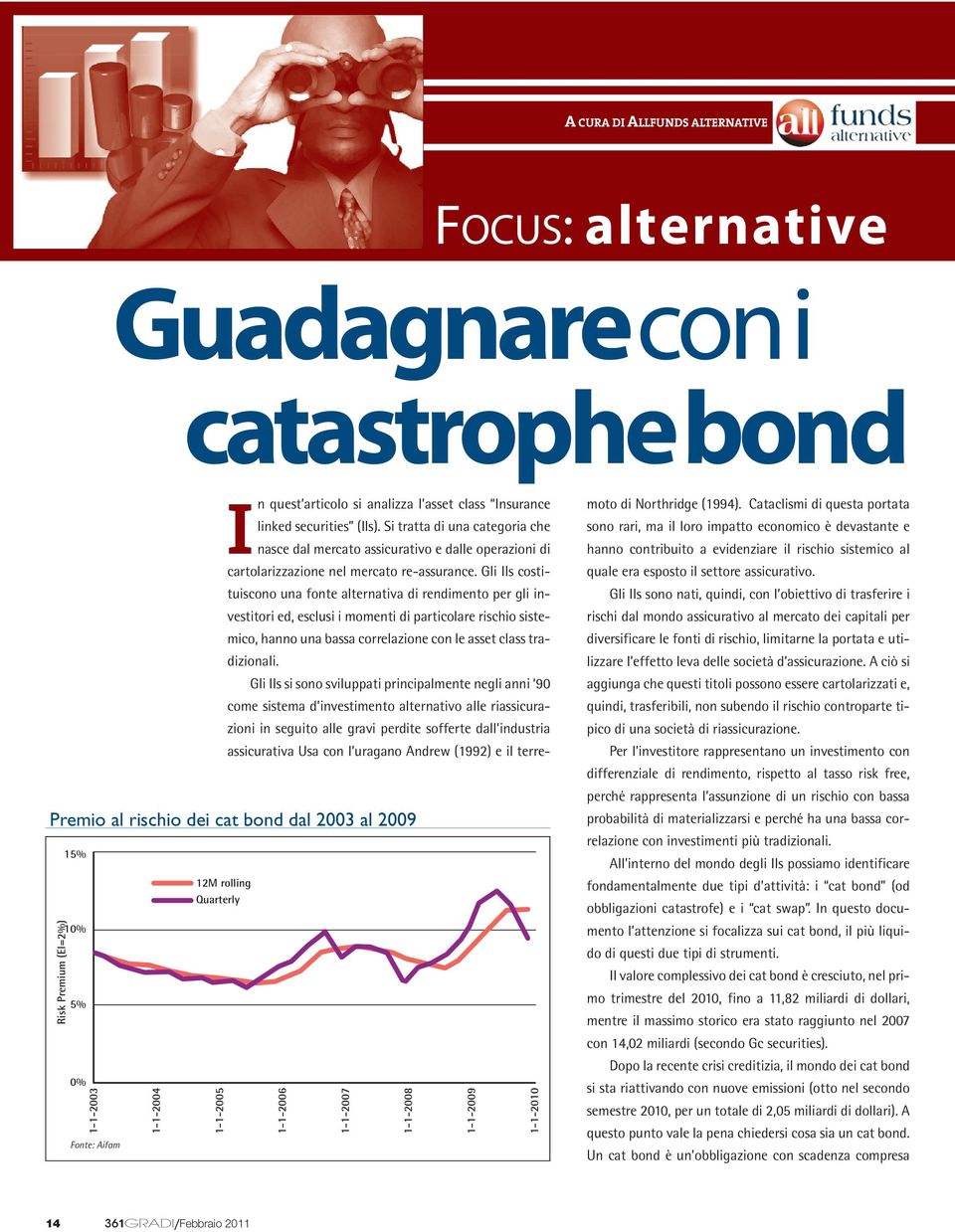 Gli Ils costituiscono una fonte alternativa di rendimento per gli investitori ed, esclusi i momenti di particolare rischio sistemico, hanno una bassa correlazione con le asset class tradizionali.