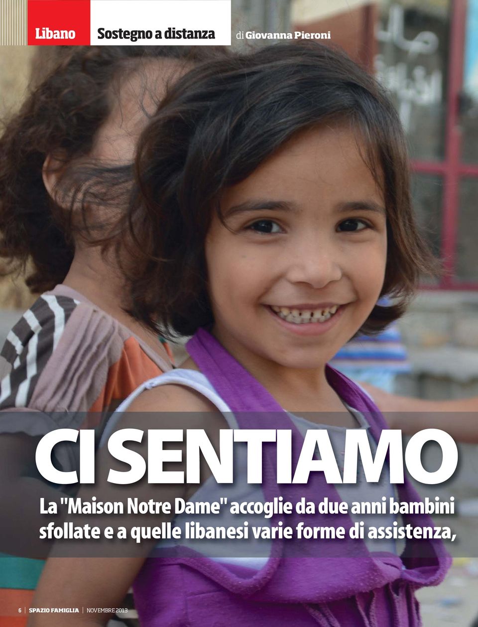 anni bambini sfollate e a quelle libanesi varie