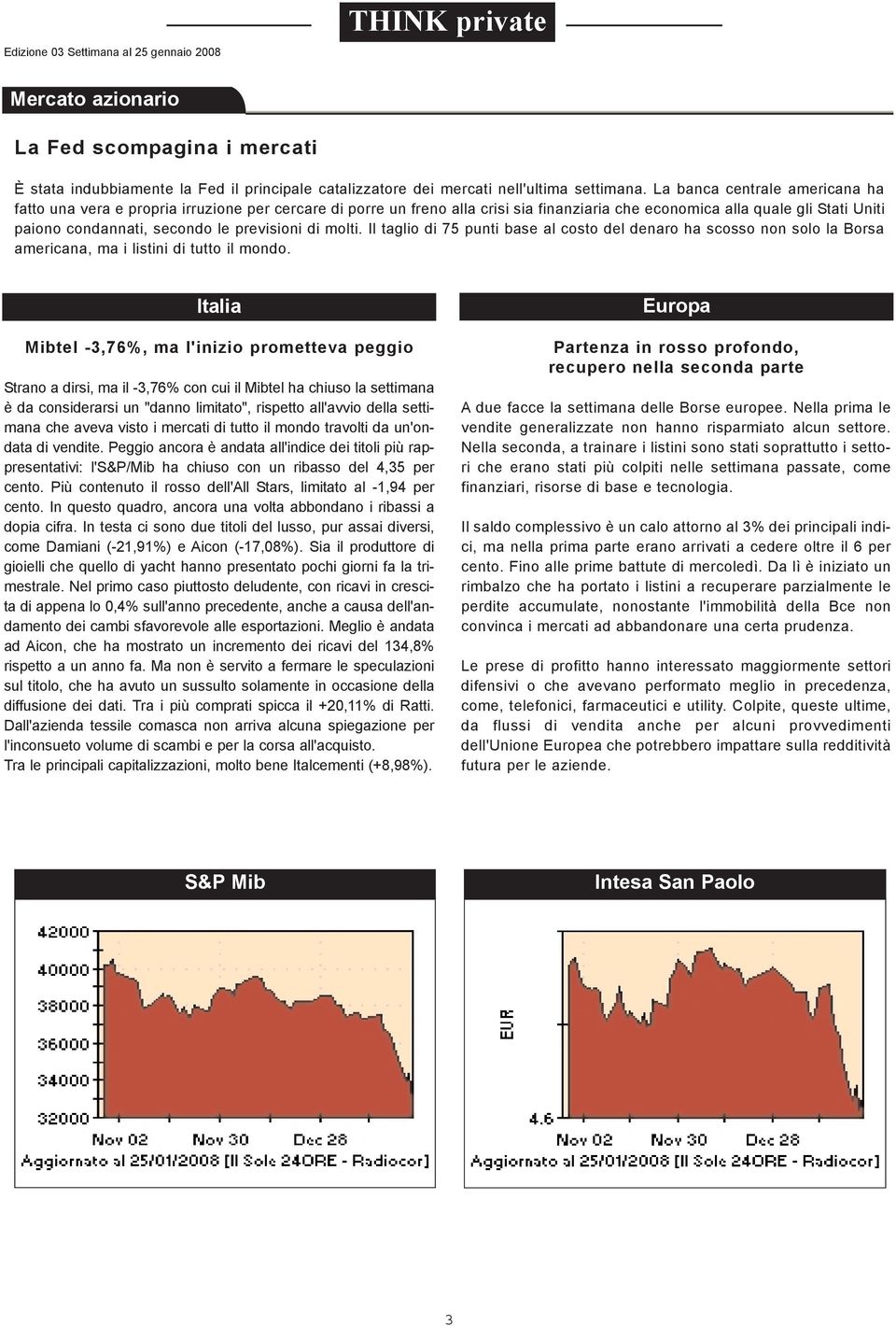 molti. Il taglio di 75 punti base al costo del denaro ha scosso non solo la Borsa americana, ma i listini di tutto il mondo.