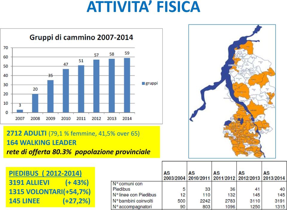 3% popolazione provinciale PIEDIBUS ( 2012-2014)