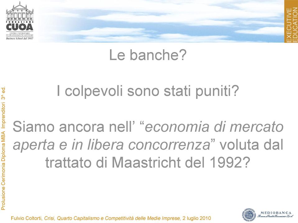 Siamo ancora nell economia di mercato