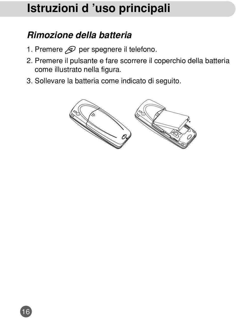 Premere il pulsante e fare scorrere il coperchio della