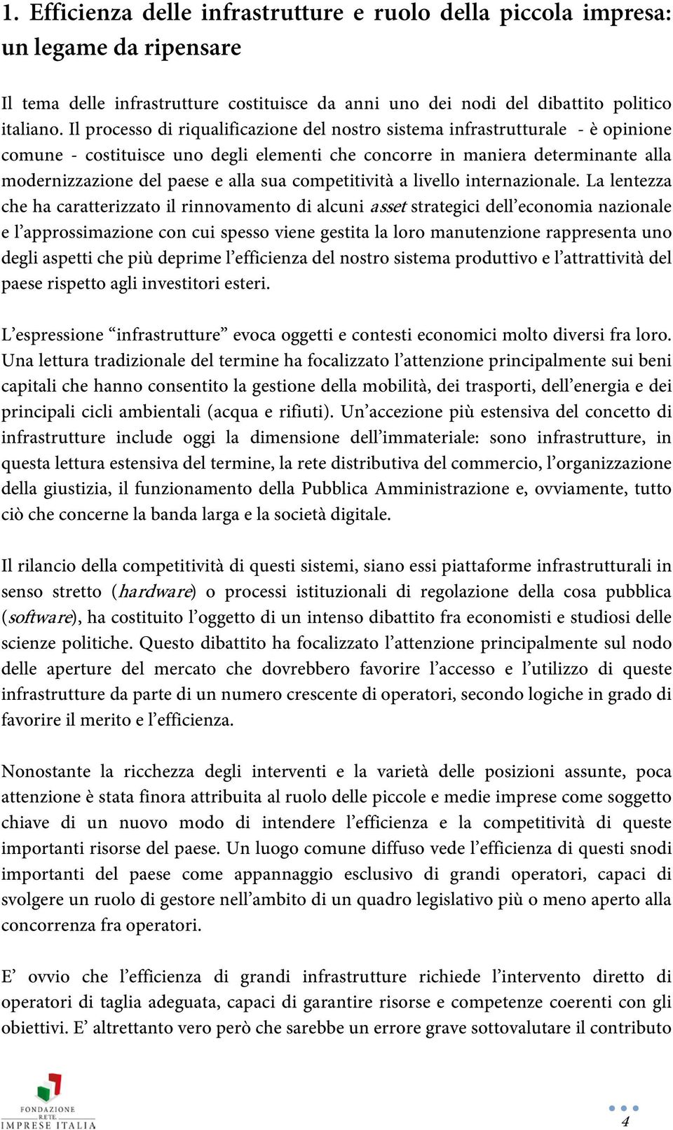 competitività a livello internazionale.