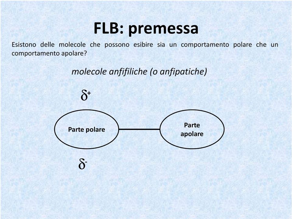 che un comportamento apolare?