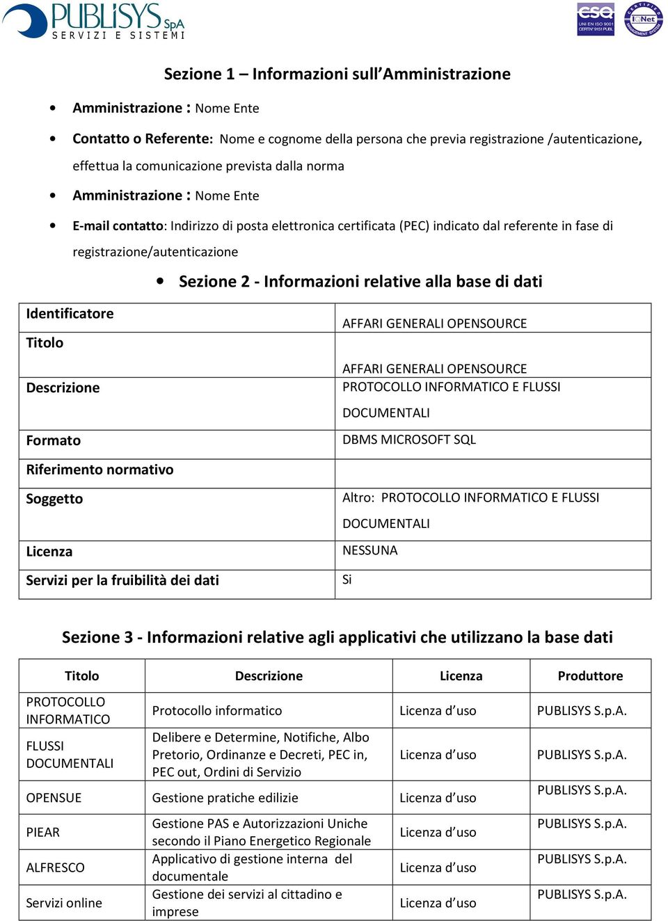 Decreti, PEC in, PEC out, Ordini di Servizio OPENSUE Gestione pratiche edilizie PIEAR ALFRESCO Servizi online Gestione PAS e