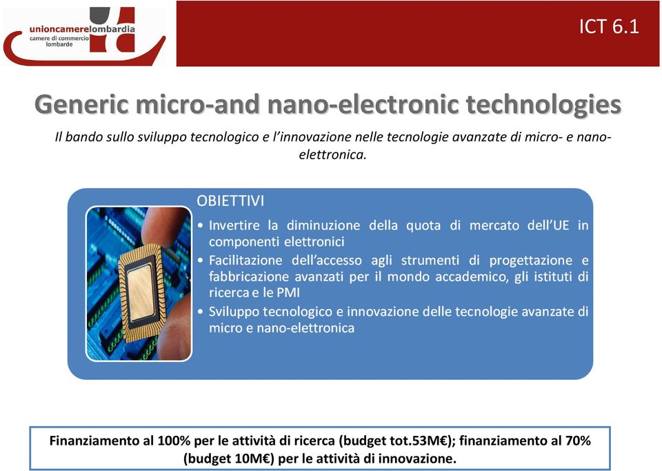 tecnologico e l innovazione nelle tecnologie avanzate di micro- e