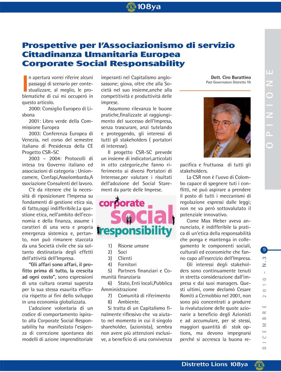 2000: Consiglio Europeo di Lisbona 2001: Libro verde della Commissione Europea 2003: Conferenza Europea di Venezia, nel corso del semestre italiano di Presidenza della CE Progetto CSR SC 2003 2004: