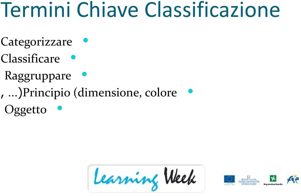 Categorizzare Classificare